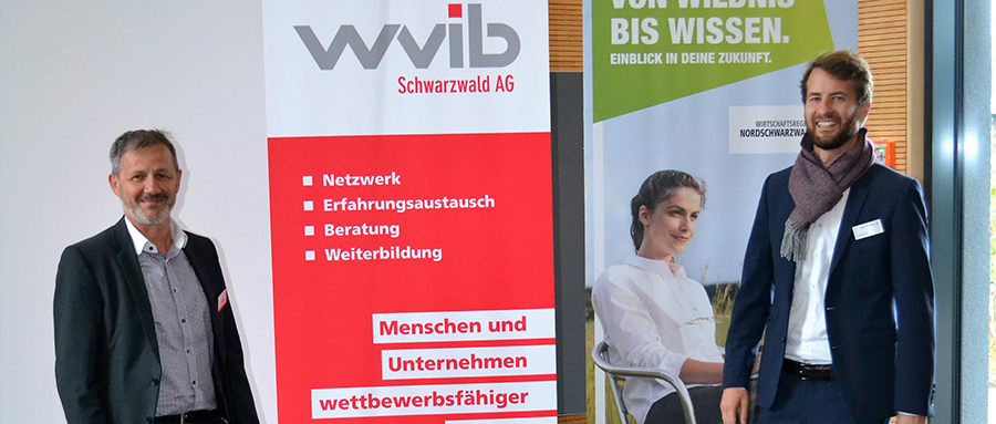 Berthold Maier vom der WVIB Schwarzwald AG und Lars Schäfer von der WFG